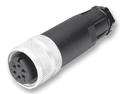 AMPHENOL SINE/TUCHEL C015 30D006 002 1 Circular Connector, C015 Series, Cable Mount Receptacle, 6 Contacts, Solder Socket