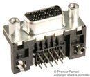 AMPHENOL FCI ICD15S13E6GV00LF D Sub Connector, 15 Contacts, Receptacle, DE, Compact D Series, Steel Body, Solder