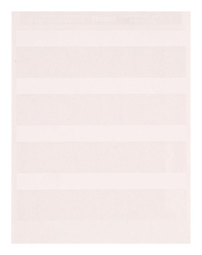Panduit S100X225YAJ Wire Marker Self Laminating Blank (No Legend) 25.4mm x 57.2mm PET (Polyester) White