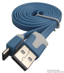 BRIDGETEK VA-FC-1M-BLW Computer Cable, USB 2.0 A Plug, USB 2.0 Micro B Plug, 3.28ft, 1m