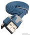 BRIDGETEK VA-FC-1M-BLW Computer Cable, USB 2.0 A Plug, USB 2.0 Micro B Plug, 3.28ft, 1m