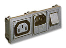 BULGIN BZH11/Z0000/10 Power Entry Connector, BZH11 Series, Plug, Receptacle, 250 V, 10 A, Panel Mount, Quick Connect