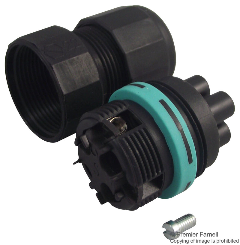 HYLEC THB.387.B4A Circular Connector, TH387 Series, Cable Mount Receptacle, 4 Contacts, Screw Socket