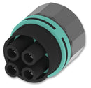 HYLEC THB.387.D2A Circular Connector, TH387 Series, Panel Mount Receptacle, 2 Contacts, Screw Socket