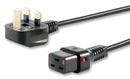 SCHAFFNER IL19-UK1-H05-3150-200 Mains Power Cord, IEC 60320 C19, Mains Plug, UK, 6.56 ft, 2 m, Black