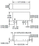 Murata Power Solutions NMV0512SC NMV0512SC Isolated Through Hole DC/DC Converter 3kV Isolation ITE 1:1 1 W 2 Output 12 V 42 mA