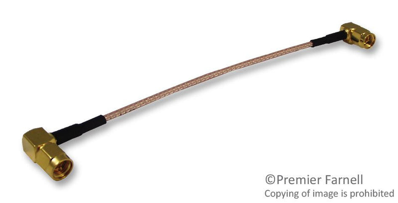 AMPHENOL CONNEX 135104-01-06.00 RF / Coaxial Cable Assembly, SMA Plug, 90&iuml;&iquest;&frac12;, SMA Plug, 90&iuml;&iquest;&frac12;, RG316, 50 ohm, 6 ", 152.4 mm