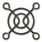 MULTICOMP MC32684 Fan Finger Guard, Grille, 35mm Axial Fans, 35 mm, 29.5 mm, Steel