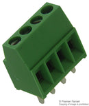 BUCHANAN - TE CONNECTIVITY 282834-4 Wire-To-Board Terminal Block, 2.54 mm, 4 Ways, 30 AWG, 16 AWG, 1.4 mm&iuml;&iquest;&frac12;, Screw