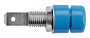 Schutzinger IBU 5568 NI / BL Banana Test Connector Jack Panel Mount 32 A 70 VDC Nickel Plated Contacts Blue