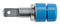 Schutzinger IBU 5568 NI / BL Banana Test Connector Jack Panel Mount 32 A 70 VDC Nickel Plated Contacts Blue