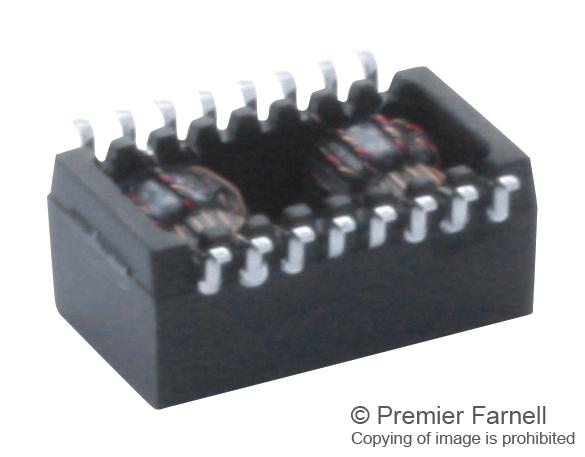 BEL Magnetic Solutions S558-5999-U7-F Pulse Transformer Single Port 1CT:1CT 350 &Acirc;&micro;H 1.1 ohm 1.5 kV
