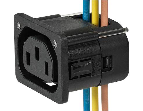 Schurter 3-104-298. IEC Outlet F 10A 250V IDC Panel