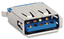 MOLEX 48408-0003 USB Connector, USB Type A, USB 3.0, Receptacle, 9 Ways, Through Hole Mount, Vertical