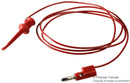 POMONA 3782-48-2 Minigrabber&reg; Test Clip to Stacking Banana plug, 48", Red