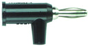 POMONA 1825-0 Banana Plug w/ Safety Collar, 15A, Solderless, Set Screw, Black