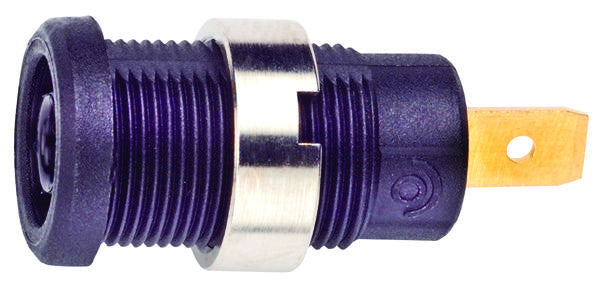 POMONA 72913-0 Panel Mount IEC61010 4mm (0.16inch) Jack for Sheathed Banana Plugs, Black