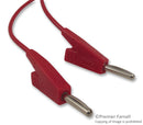 RADIALL R948151000 Test Lead, 4mm Banana Plug to 4mm Banana Plug, Red, 1 m