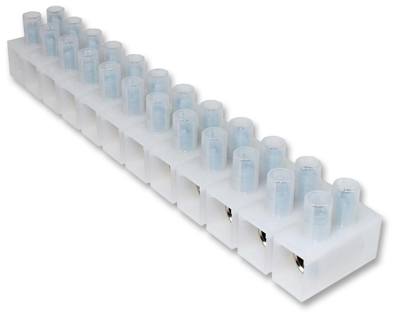 CAMDENBOSS CTSN438/12W Panel Mount Barrier Terminal Block, 1 Row, 12 Ways, 4 AWG, 15 mm, 85 A