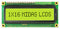 Midas MC11606A6W2-SPTLY Alphanumeric LCD 16 x 1 Black on Yellow / Green 5V Parallel English Euro Transflective