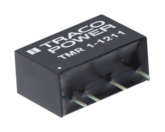 TRACOPOWER TMR 1-1222 Isolated Board Mount DC/DC Converter, Regulated, Through Hole, 1W, 12V, 42mA, -12V, 42mA