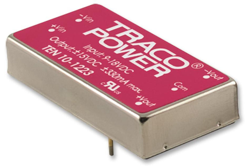 TRACOPOWER TEN 10-1211 Isolated Board Mount DC/DC Converter, High Power Density, Fixed, 1 Output, 9 V, 18 V, 10 W, 5 V
