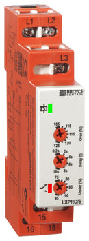 Broyce Control LXPRC/S 400V Voltage Monitoring Relay Spdt 8 A DIN Rail 250 V Screw