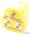 MULTICOMP MC0700016 Earth Bonding Plug, 2 Stud, 1 M5 Post, 1MOhm Resistor, EU Plug Type