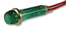 CAMDENBOSS IND5032405-240-T/GRN Neon Indicator, 240 V, Wire Leaded, Green, 8 mm, Dome, 0.8 mA