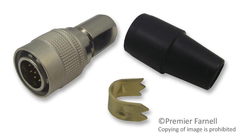 HIROSE(HRS) HR10A-10P-12P(74) Circular Connector, HR10 Series, Cable Mount Plug, 12 Contacts, Solder Pin, Push-Pull