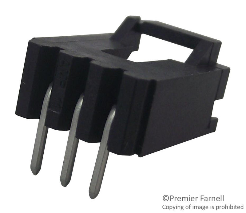 AMP - TE CONNECTIVITY 5-103635-2 Wire-To-Board Connector, 2.54 mm, 3 Contacts, Header, AMPMODU MTE Series, Through Hole, 1 Rows
