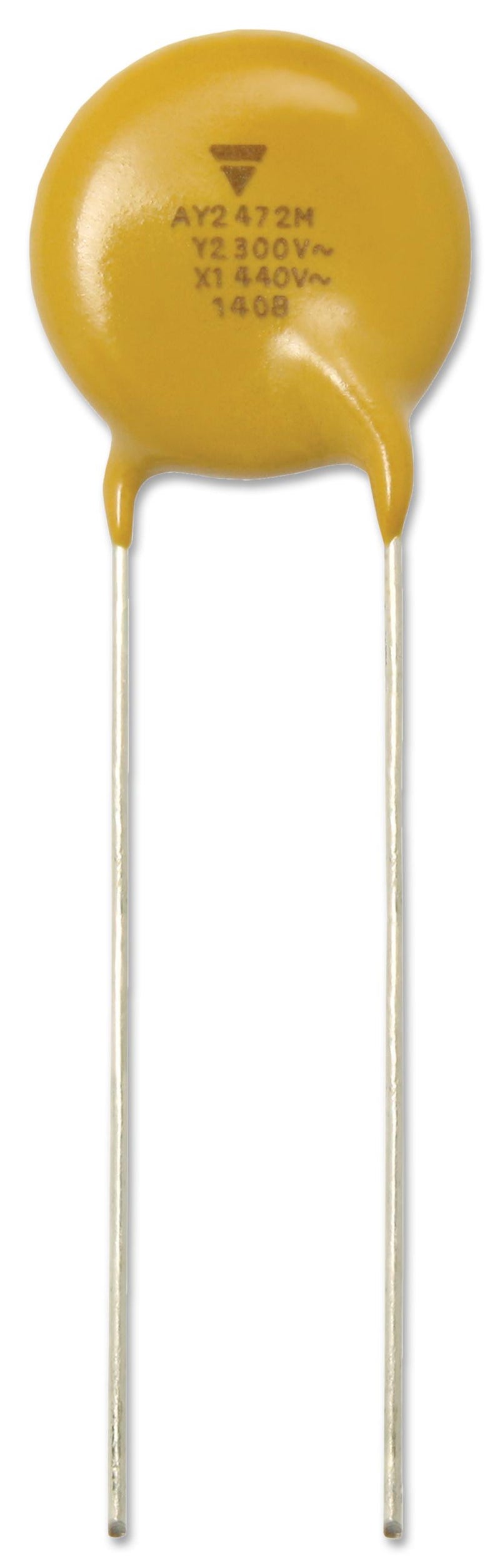 VISHAY AY2102M29Y5US63L7 Ceramic Suppression Capacitor, Disc, 100 pF, AY2 Series, &plusmn; 20%, X1 / Y2, 440 V, 300 V