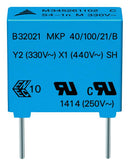 Epcos B32021A3472M189 Safety Capacitor Metallized PP Radial Box - 2 Pin 4700 pF &plusmn; 20% Y2 Through Hole