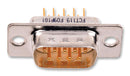 FCT - A MOLEX COMPANY F09P1G1 D Sub Connector, 9 Contacts, Plug, DE, Steel Body, Through Hole