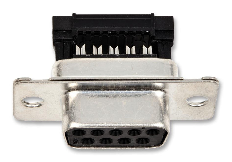FCT - A MOLEX COMPANY F09S15-K49 D Sub Connector, 9 Contacts, Receptacle, DE, Steel Body, IDC / IDT