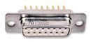 FCT - A MOLEX COMPANY F15S1G1 D Sub Connector, 15 Contacts, Receptacle, DA, Steel Body, Through Hole