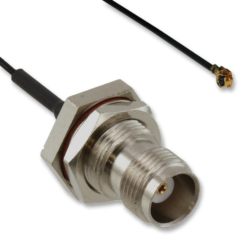 AMPHENOL CONNEX 336209-13-0150 RF / Coaxial Cable Assembly, AMC Right Angle Plug, TNC Bulkhead Jack, 1.32mm, 50 ohm, 5.91 "