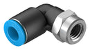 Festo QSLF-1/8-8-B Pneumatic Fitting Push-In L-Fitting G1/8 14 bar 8 mm PBT (Polybutylene Terephthalate) Qslf