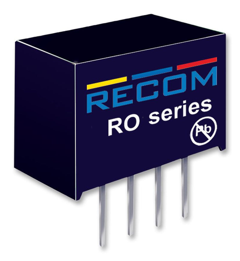 RECOM POWER RO-053.3S Isolated Board Mount DC/DC Converter, Medical, 1 Output, 1 W, 3.3 V, 303 mA