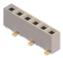 GCT (GLOBAL CONNECTOR TECHNOLOGY) BG306-06-A-1-0400-L-B Board-To-Board Connector, 2.54 mm, 6 Contacts, Receptacle, White Lite BG306 Series, Surface Mount
