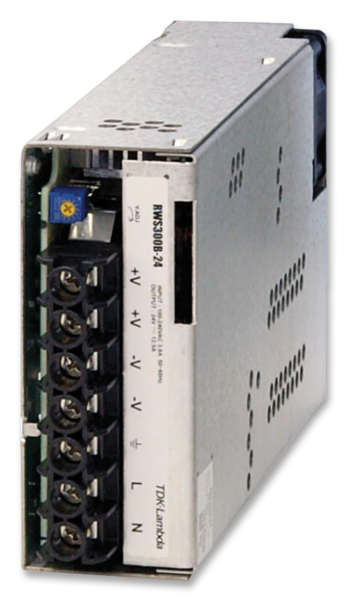 TDK-LAMBDA RWS-300B-5 AC/DC Enclosed Power Supply, Compact, Adjustable, Fixed, 1 Outputs, 85 V, 265 V, 250 W, 5 V