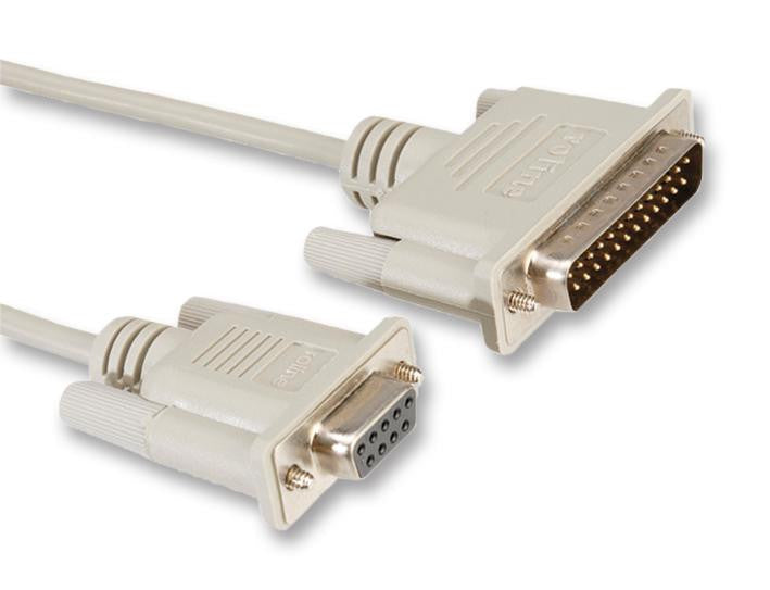 ROLINE 11.01.4518 Computer Cable, Modem, D Sub Mini Plug, D Sub Mini Socket, 70.866", 1.8m, Beige