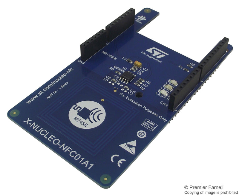 STMICROELECTRONICS X-NUCLEO-NFC01A1 Expansion Board, Dynamic NFC Tag Expansion, NFC Antenna, 64Kbit EEPROM, Arduino UNO R3