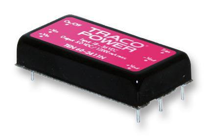 TRACOPOWER TEN 60-2412WIN Isolated Board Mount DC/DC Converter, Metal Case, 1 Output, 60 W, 12 V, 5 A