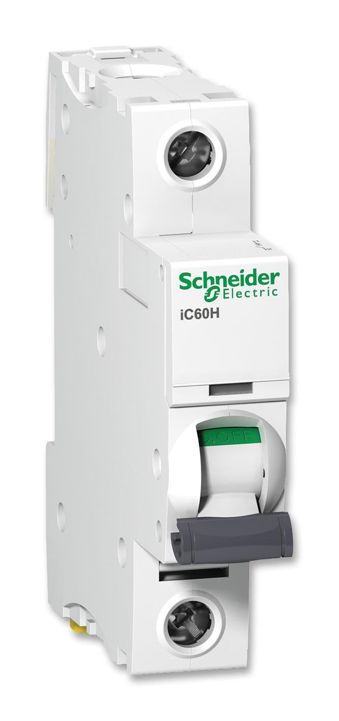 SCHNEIDER ELECTRIC A9F54110 Thermal Magnetic Circuit Breaker, iC60H Series, 240 VAC, 72 VDC, 10 A, 1 Pole, DIN Rail