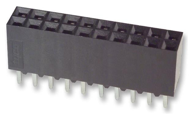 AMP - TE CONNECTIVITY 6-534206-0 Board-To-Board Connector, 2.54 mm, 20 Contacts, Receptacle, AMPMODU Mod II Series, Through Hole