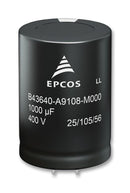 EPCOS B43640A9687M000 Electrolytic Capacitor, Snap-in, 680 &iuml;&iquest;&frac12;F, 400 V, B43640 Series, 2000 hours @ 105&iuml;&iquest;&frac12;C, &iuml;&iquest;&frac12; 20%