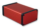 HAMMOND 1455K1201RD Metal Enclosure, 1455 Series, Extruded With Metal End Panels, PCB Box, Aluminium, 43 mm, 78 mm