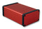 HAMMOND 1455K1201RD Metal Enclosure, 1455 Series, Extruded With Metal End Panels, PCB Box, Aluminium, 43 mm, 78 mm