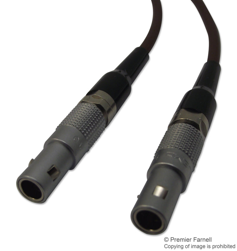 LEMO MSB.00.250.LTE100 RF / Coaxial Cable Assembly, FFS Straight Plug, FFS Straight Plug, RG174A, 50 ohm, 3.281 ft, 1 m